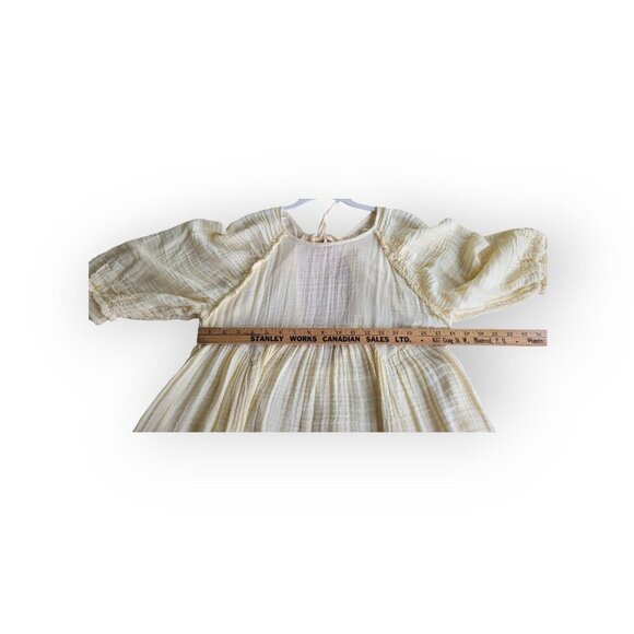 Free People Adler Tunic XS - Boho Flowy Gauze Dress Butter Yellow - Picture 10 of 16
